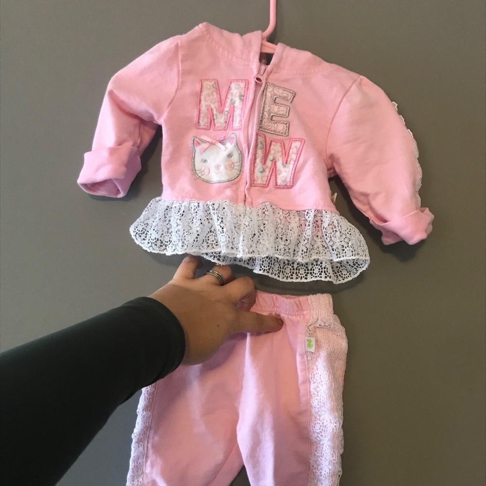 Pink jogging suit